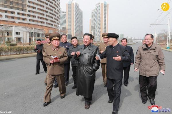کیم جونگ اون در بلندترین ساختمان مسکونی تاریخ کره شمالی